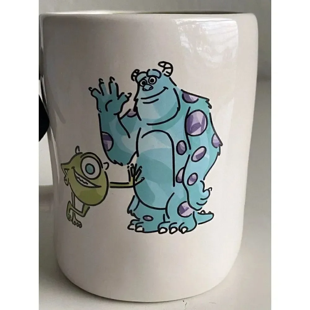 Rae Dunn THE SCREAM TEAM Double Sided Mug Monsters Inc Pixar SULLY Mike WAZOWSKI